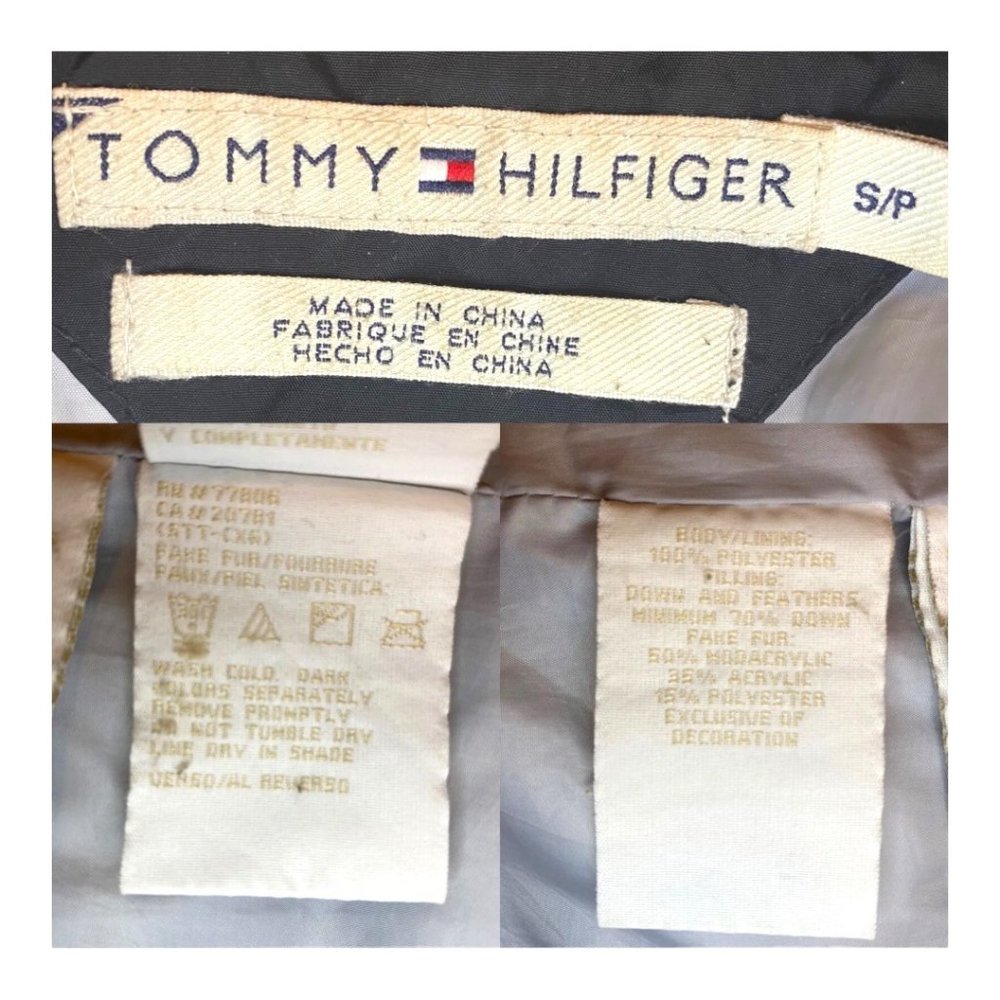Tommy Hilfiger Pamela Puffer Down Jacket With Removable Faux Fur Collar Black S - Picture 11 of 12